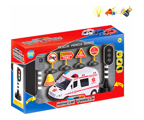 Детска линейка, светофар, камера и пътни знаци EmonaMall - Код W4014