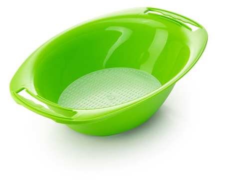 Ovalna rezalna skleda z zbirno posodo za rezalnik Borner V5 PowerLine zelena
