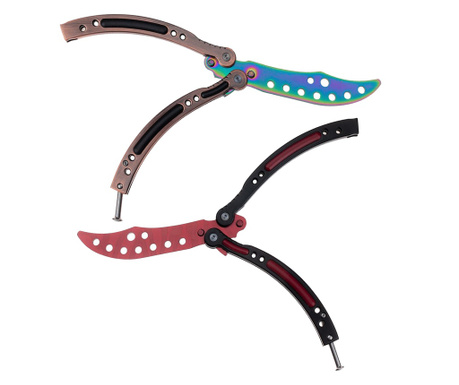 Két IdeallStore® edzőkésből álló készlet, Inferno Blades, rozsdamentes acél, 24 cm, többszínű