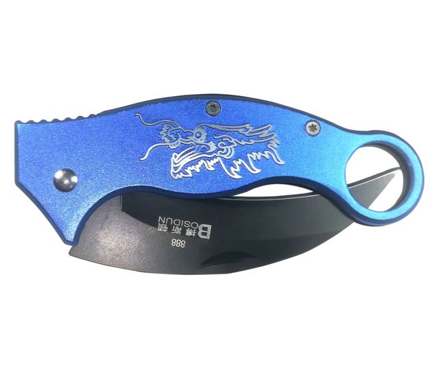 Két karambit késből álló készlet IdeallStore®, Dragon Breath, rozsdamentes acél, 17 cm, többszínű
