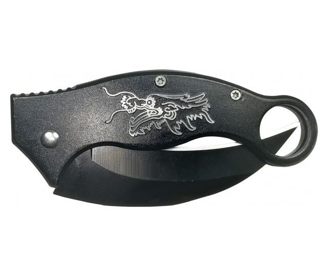 Két karambit késből álló készlet IdeallStore®, Dragon Breath, rozsdamentes acél, 17 cm, többszínű
