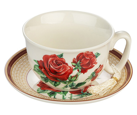 Чаша с чинийка Роза