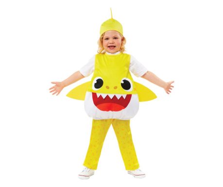 Costum Baby Shark pentru copii, galben 2-3 ani 98 cm