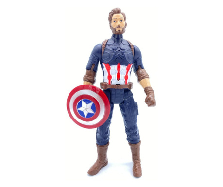 Figurina Captain America cu sunete si lumini pentru copii, 30 cm