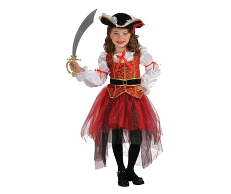 Costum pirat Printesa Marilor pentru fete 120-130 cm 5-7 ani