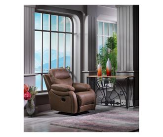 Scaun relax Adele, 81x81x100, maro, stofa, functie relax