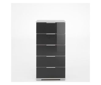 Bufeta Manchester, 49x41x102, gri+alb, PAL, cu sertar