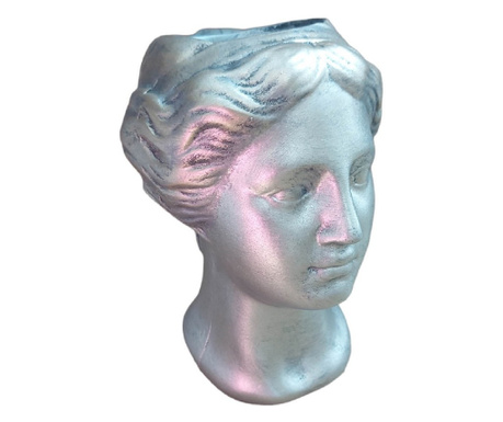 Vaza decorativa, Bust femeie, Vintage Gri, 23 cm, 356309DV