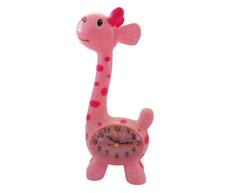 Ceas de masa in forma de Girafa, Roz, 23 cm, 1484GG-2