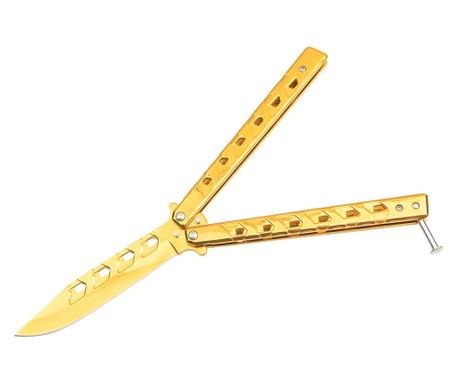 IdeallStore® pillangókés, Future Wings, rozsdamentes acél, 24 cm, arany