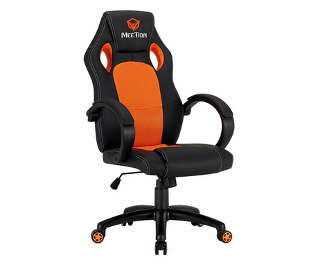 Meetion CHR05 Cheap Mesh Office Gaming E-Sport Chair Black/Orange, Игрален стол