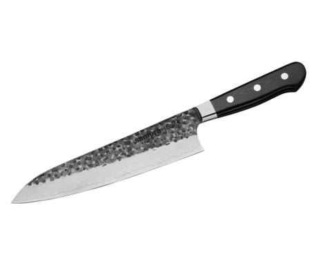 Samura-Lunar Chef Knife, 67 rétegű damasztacél, 21.2 cm, ezüst/fekete