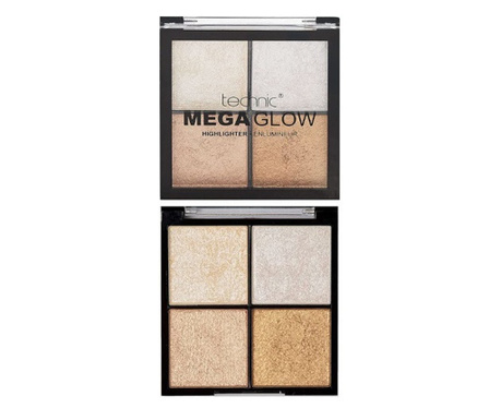 Paleta iluminatoare, Technic, Mega Glow Highlighter, 4 culori, 10 g