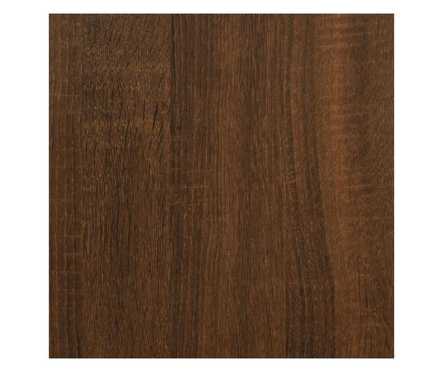 Mobilny regał na kółkach, dąb brązowy, 45x38x54 cm, drewno przetworzone