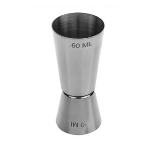 Pufo fém mérőpohár alkoholos italokhoz, koktélokhoz, ideális bárokhoz, éttermekhez, csaposokhoz, dupla modell, 30/60 ml