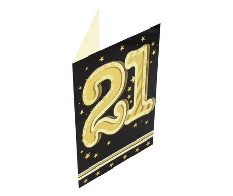 Felicitare aniversara Gold 21 ani