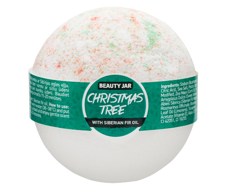 Bila de baie cu vitamina E si ulei de brad, Christmas Tree, Beauty Jar, 150 g