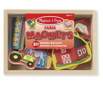 Melissa & Doug fa készségfejlesztő játék, mágneses farm készlet (19279)