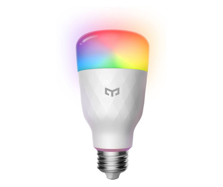 Интелигентен LED крушка RGB Yeelight W3 YLDP005, Wi-Fi, 8W, 900 лумена, Цветна светлина, Синхронизация на музика и игри, Съвмест