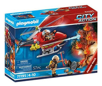 Playmobil: City Action Tűzoltó helikopter játékszett (71195)