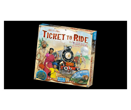 Joc de societate Ticket to Ride Map Collection India & Swiss, limba engleza