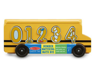 Melissa & Doug fa formarendező iskolabusz számokkal (9398K)
