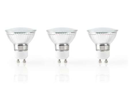 Смарт крушка LED Nedis, WiFi, GU10, 330lm, 2700-6500, комплект 3 крушки
