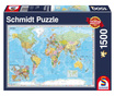 Schmidt A világ térkép kirakós 1500 db (58289)