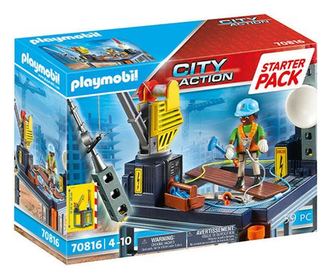 Playmobil: Városi forgatag - Építkezés csörlovel Starter Pack (70816P)