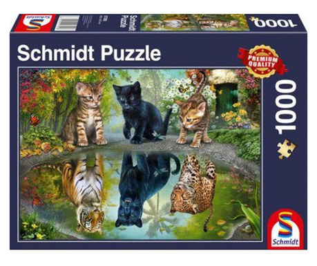 Puzzle, Schmidt, Dream Big! 1000 de piese, Pisici, Multicolor