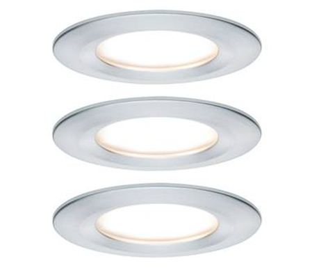 Vgradna kopalniška svetilka 3-delni set LED 19,5 W IP44 Paulmann Nova aluminij