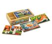 Melissa & Doug fa készségfejlesztő játék, puzzlek dobozban, kiskedvencek (3790)