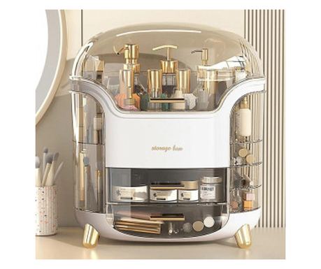 Organizator multifunctional pentru machiaje, 34x20x30cm, alb, Blusmart