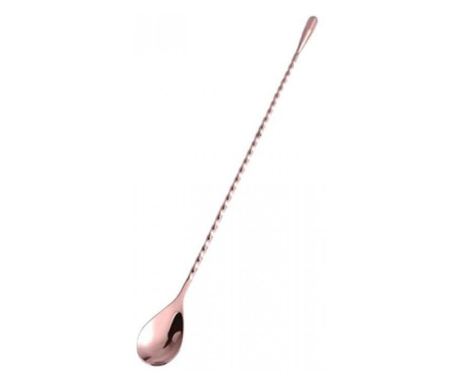 Lingurita de bar cu maner rasucit pentru amestecare bauturi, cocktail, gold rose, Blusmart