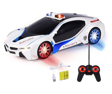 Детска радиоуправляема полицейска кола със звукови и светлинни ефекти EmonaMall - Код W5101