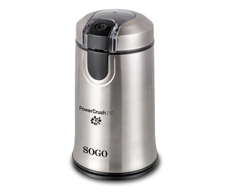 Rasnita electrica de cafea SOGO MOL-SS-5234,150W, 2IN1 Cafea si condimente, capacitate recipient 50g, otel inoxidabil, argintiu
