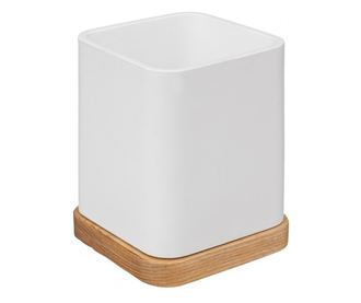 Държач за четки за зъби Resin Natureo, полимер, дърво, 8.2 x В 10 см