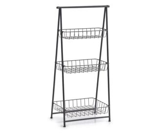 Zeller Blair polc, fm, fekete, llthat, 43 x 30 x 90 cm