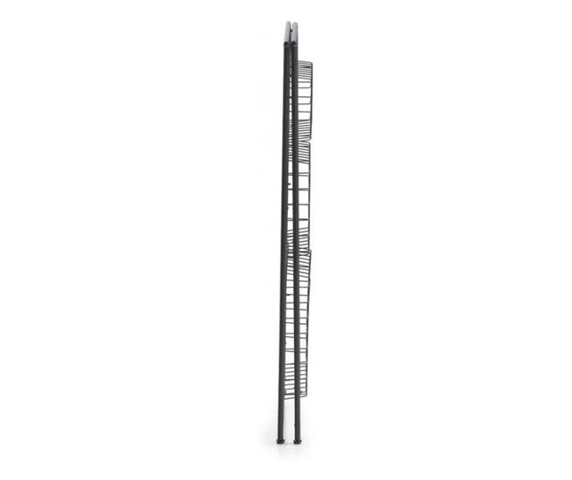 Zeller Blair polc, fm, fekete, llthat, 43 x 30 x 90 cm