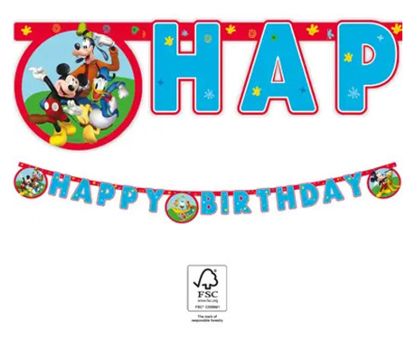Banner litere Happy Birthday Mickey Mouse 2 metri