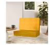 Sklopiva podna stolica, žuta senf, tekstilni materijal