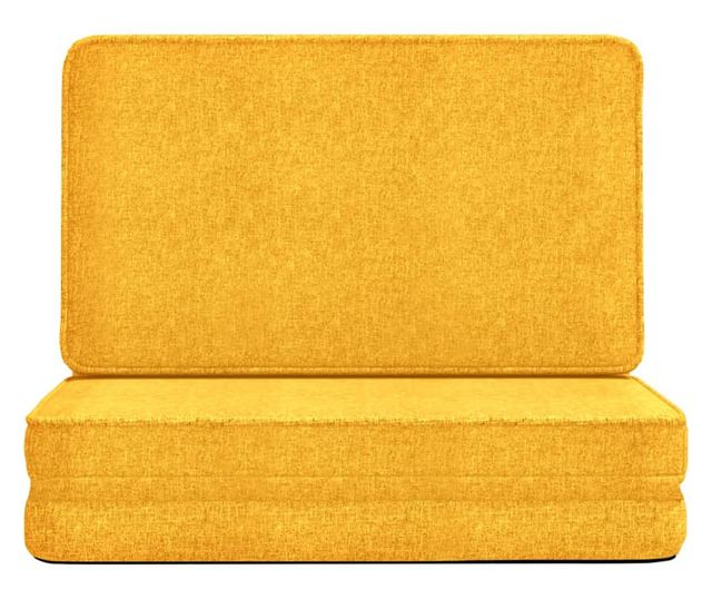 Sklopiva podna stolica, žuta senf, tekstilni materijal
