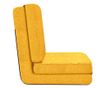 Sklopiva podna stolica, žuta senf, tekstilni materijal