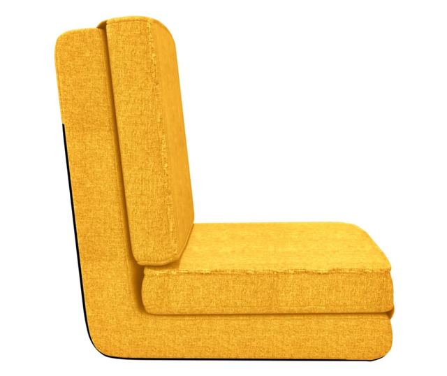 Sklopiva podna stolica, žuta senf, tekstilni materijal