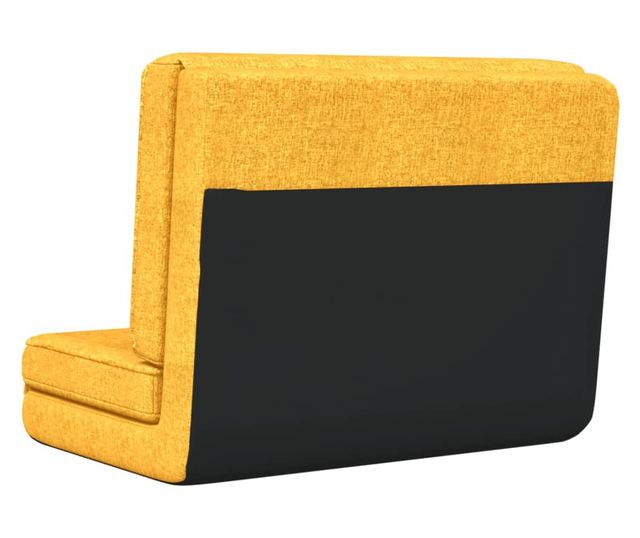 Sklopiva podna stolica, žuta senf, tekstilni materijal