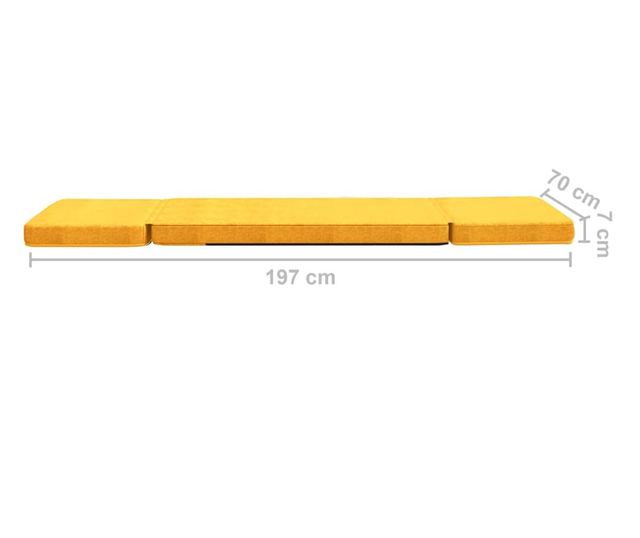 Sklopiva podna stolica, žuta senf, tekstilni materijal