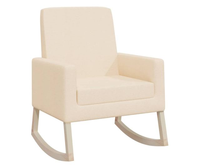 Stolica za ljuljanje, krem, tekstilni materijal