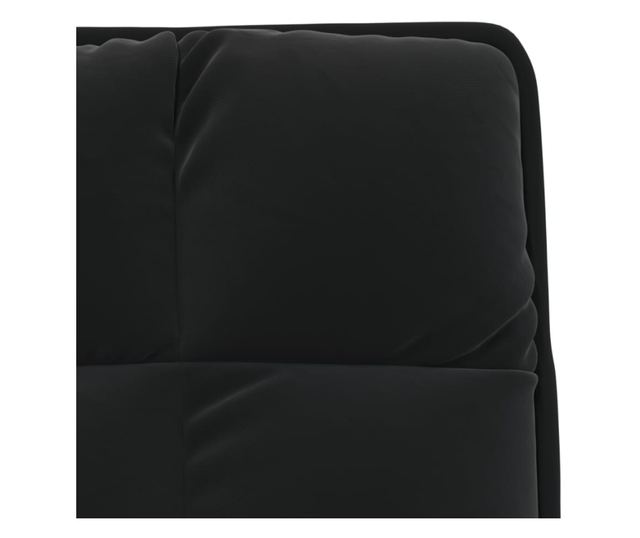 Stolica za odmor s metalnim okvirom, crna, baršunasta