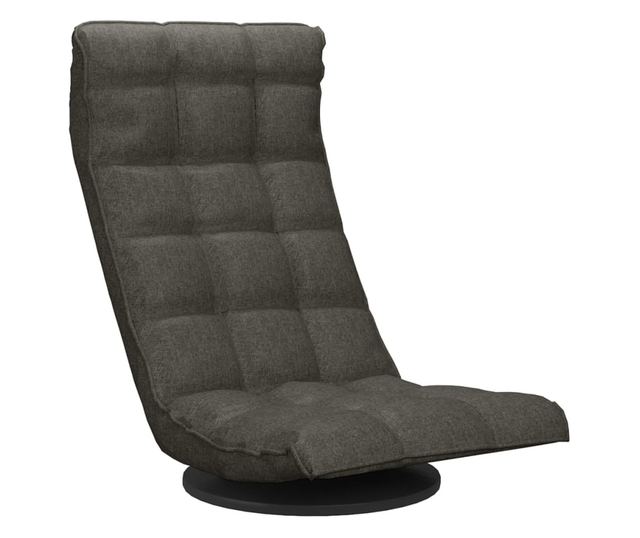 Sjedalo s rotirajućim podnožjem, tamnosivo, tekstilni materijal