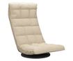 Zakretna podna stolica, krem, tekstilni materijal